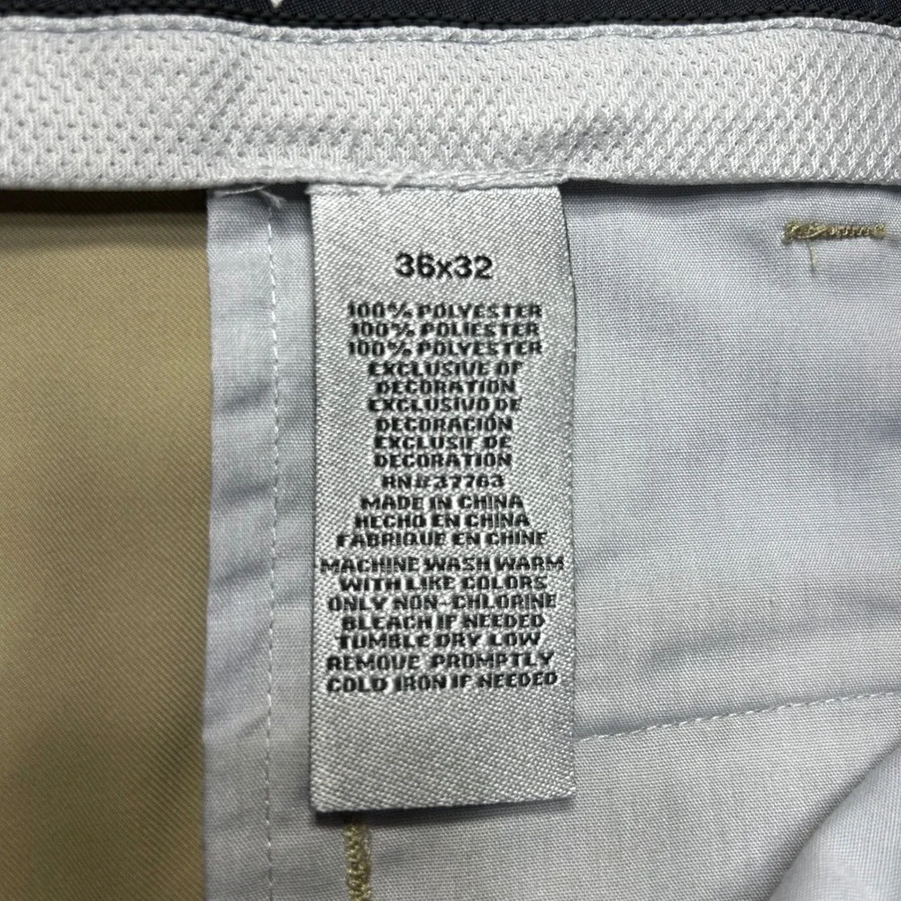 Callaway Golf Pants Pleated Mens 36x32 Khaki Tan‎ Performance Cuffed Classic